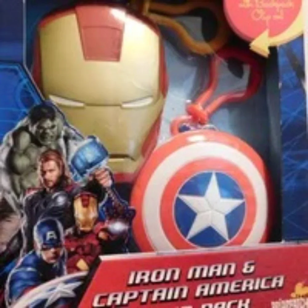 Iron Man and Captain America Mini Games with Backpack Clip On